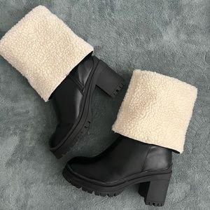Black Shearling Boots
